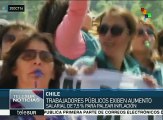 Trabajadores públicos de Chile inician paro de 48 horas