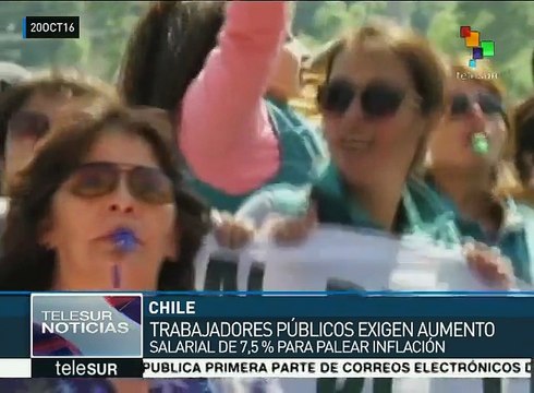 Trabajadores públicos de Chile inician paro de 48 horas