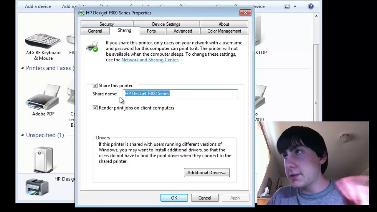 Share A Printer In Windows 7
