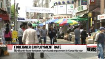 Korea's employment rate for foreign workers falls