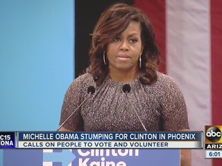 Michelle Obama campaigning for Hillary Clinton in PHX