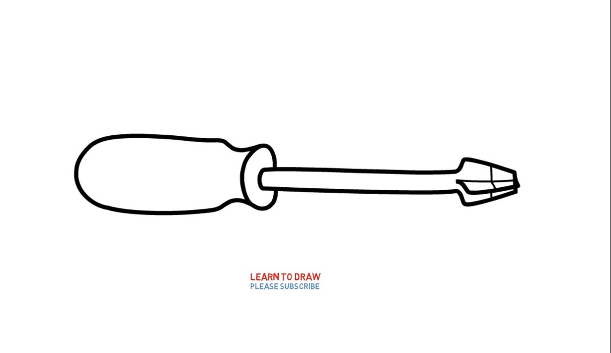Easy Step For Kids How to draw a Phillips Screwdriver