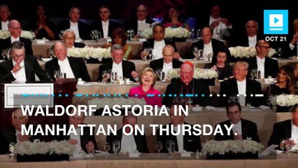 Highlights of Clinton and Trump at Al Smith dinner