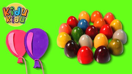 Surprise Eggs Learn Alphabets Play Doh Modelling B for Baloon