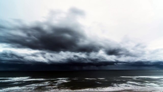 Timelapse Shows Double Rainbow as Sunset Storm Passes Over Ocean Grove