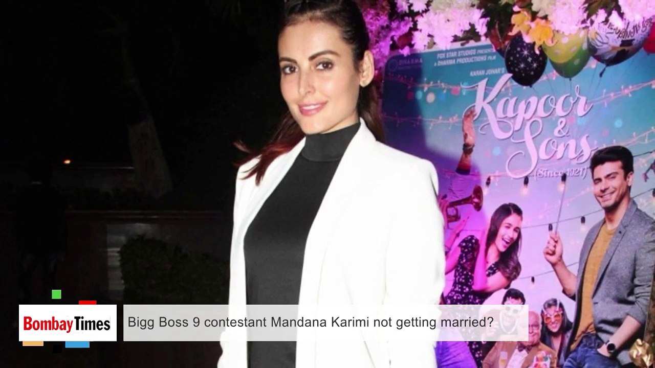 Bigg Boss 9 Contestant Mandana Karimi not getting married