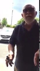 old man looses it with Irish traveler very funny lol