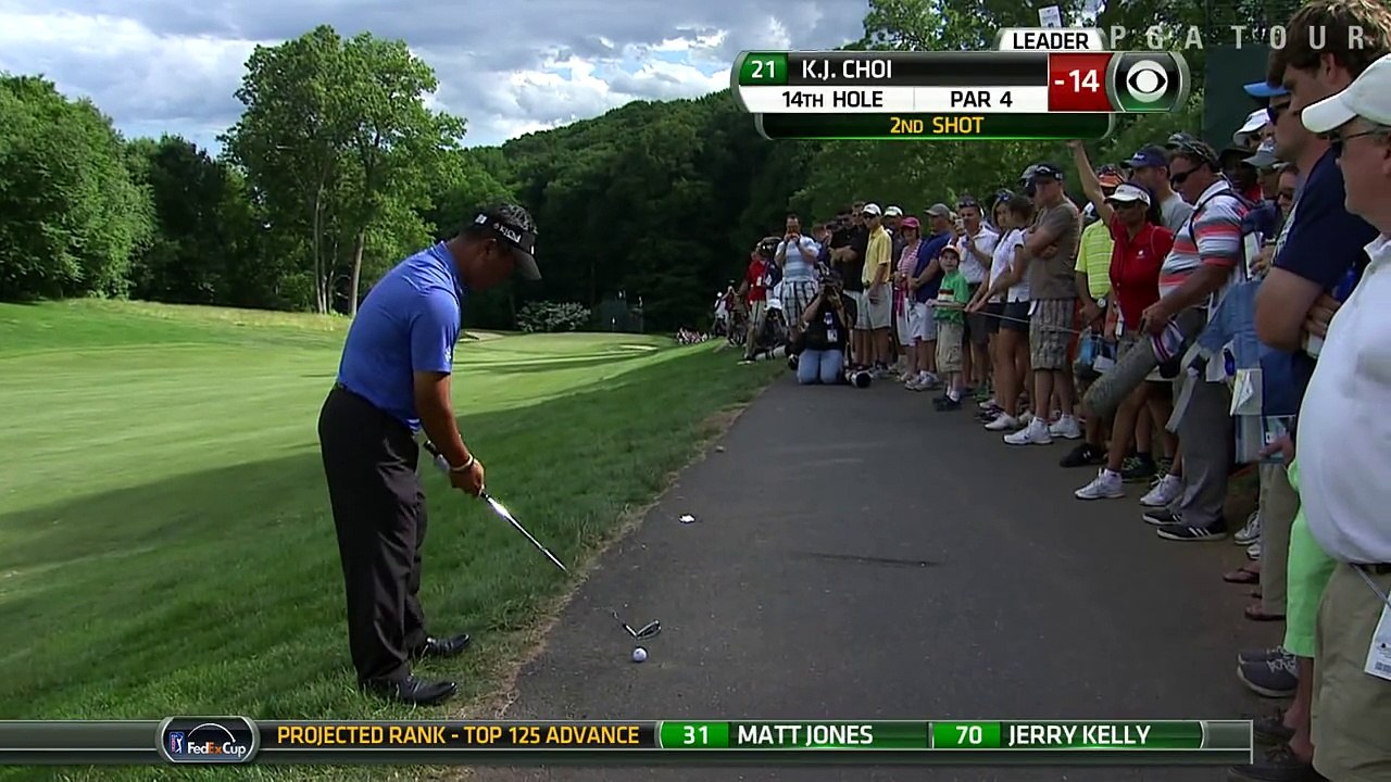 K.J. Choi's brilliant shot from cart path at Travelers