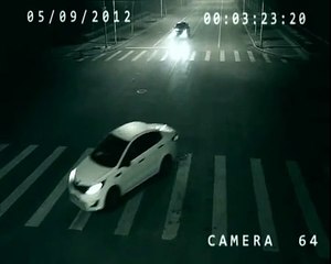 Time traveler caught on tape saving someone dead in parallel universe or alternate dimension?