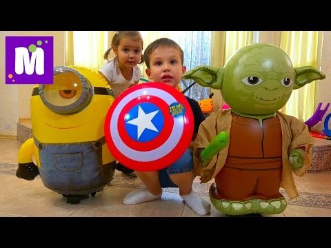 Катя и Макс новые серии Миньоны VS Star Wars батл с Щенячий Патруль Миньон против Йоды из Свинка Пеппа и бешенный кро