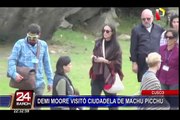 Actriz Demi Moore visita ciudadela inca de Machu Picchu