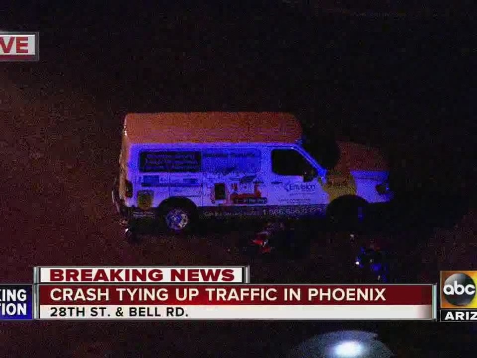 Motorcycle stuck under van in deadly Phoenix crash
