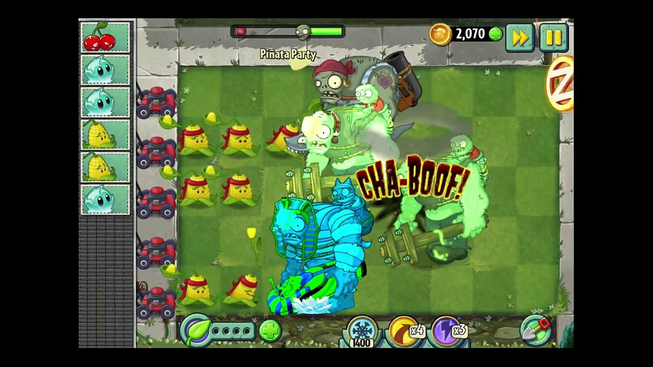 Plants vs Zombies 2 Dark Ages: All Maps Gargantuar In Pinata Party - Pinata Party