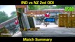 IND vs NZ 2nd ODI - Match Summary