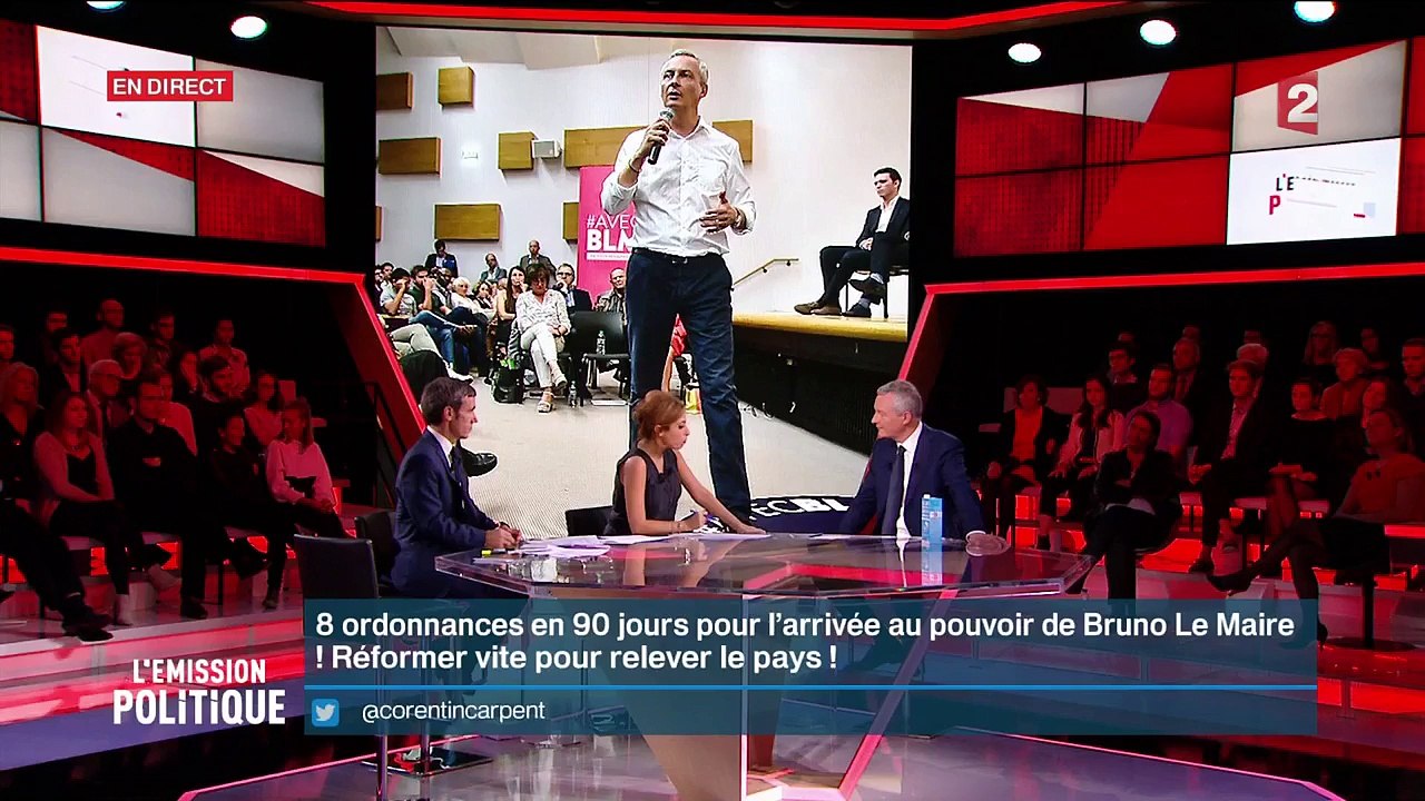 "L'émission politique" avec Bruno Le Maire : Pas numéro 2, mais peut-être numéro 3 ou 4...