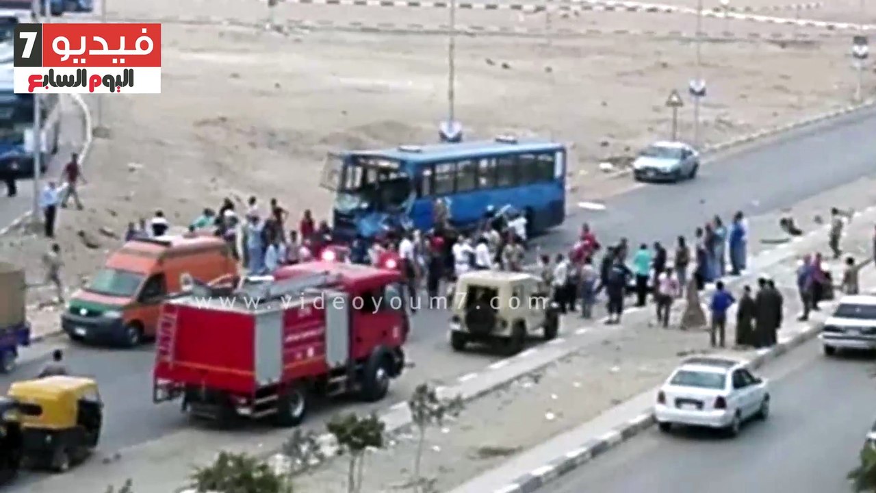 بالفيديو.. تفاصيل مصرع 7 أشخاص فى حادث تصادم أتوبيس بميكروباص بمدينة نصر