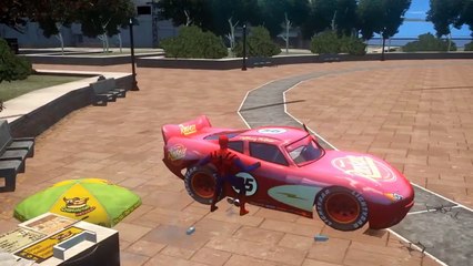 Spiderman dansent, 6 Flash McQueen & Dinoco Disney Cars 2 | Dessin animé pour enfants
