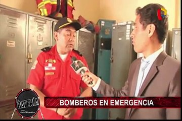 Mira las precarias condiciones en que laboran los bomberos de El Agustino