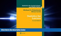 FAVORITE BOOK  Statistics for Lawyers (Statistics for Social and Behavioral Sciences)