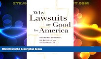 Big Deals  Why Lawsuits are Good for America: Disciplined Democracy, Big Business, and the Common