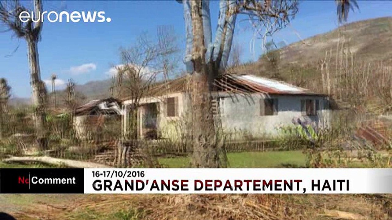 Aerials of hurricane Matthew aftermath