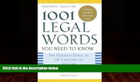 complete  1001 Legal Words You Need to Know: The Ultimate Guide to the Language of the Law