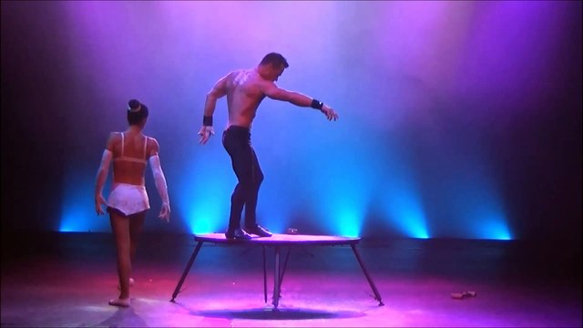 acrobatic duo, # 694, represented by Stefani Art