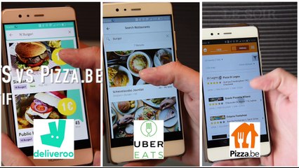 Deliveroo vs UberEATS vs Pizza.be : le comparatif