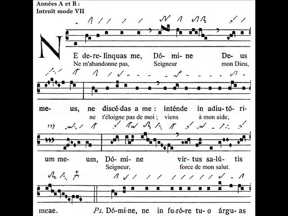 Introitus Ne derelinquas me, Dominica XXXI TpA (31 TO)