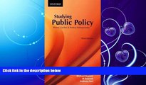 there is  Studying Public Policy: Policy Cycles and Policy Subsystems