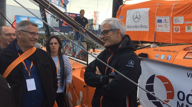 Philippe Poupon rend visite à Vincent Riou