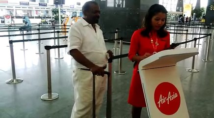 Air Asia Mobile check in units in BLR, quick, easy, simple