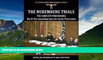 Books to Read  The Nuremberg Trials - The Complete Proceedings Vol 20: The Concluding Statments of