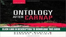 [EBOOK] DOWNLOAD Ontology after Carnap GET NOW