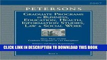 [PDF] Grad Guides Book 6: Bus/Ed/Hlth/Law/Infsy/ScWrk 2007 (Peterson s Graduate Programs in