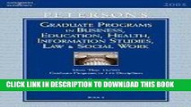 [PDF] Grad Guides Book 6: Bus/Ed/Hlth/Law/Infsy/ScWrk 2006 (Peterson s Graduate Programs in