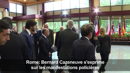 Rome: Cazeneuve s'exprime sur les manifestations policières