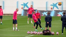 FC Barcelona training session: final workout before Valencia trip