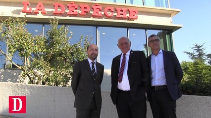 Pierre Camou en campagne à Toulouse pour un 3ème mandat à la FFR