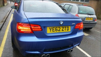 Matte blue BMW M3 Driving Scenes!