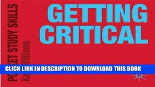 [Read PDF] Getting Critical (Pocket Study Skills) Ebook Free