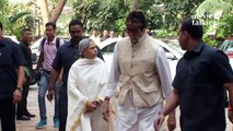 Aishwarya Holds Jaya Bachchan's Hand While Climbing Down Temple Stairs