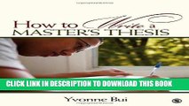 [PDF] How to Write a Master s Thesis Full Online