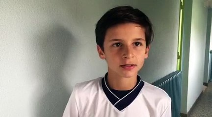 Interview Enzo, équipe U13, sur le 1er jour de stage