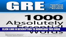 [Free Read] GRE Interactive Quiz Book   Online   Flash Cards/ 1000 Absolutely Essential Words. A