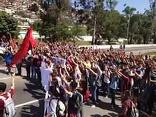 Estudiantes de la Ucab protestaron los anuncios del CNE