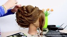 Romantic hairstyles for medium long hair. Updo hairstyles