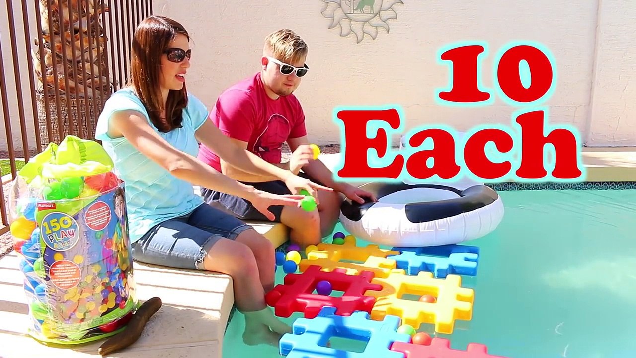 POTTY TOSS! Swimming Pool Family Fun Game Gross Poop + Little Tikes Giant Waffle Blocks Carnival Fun