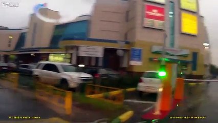 Lifting gate against drunken bicyclist