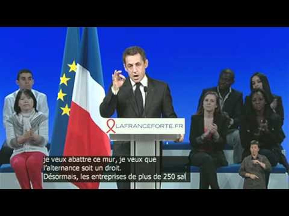 Discours de Nicolas Sarkozy : rassemblement des jeunes pour la France forte